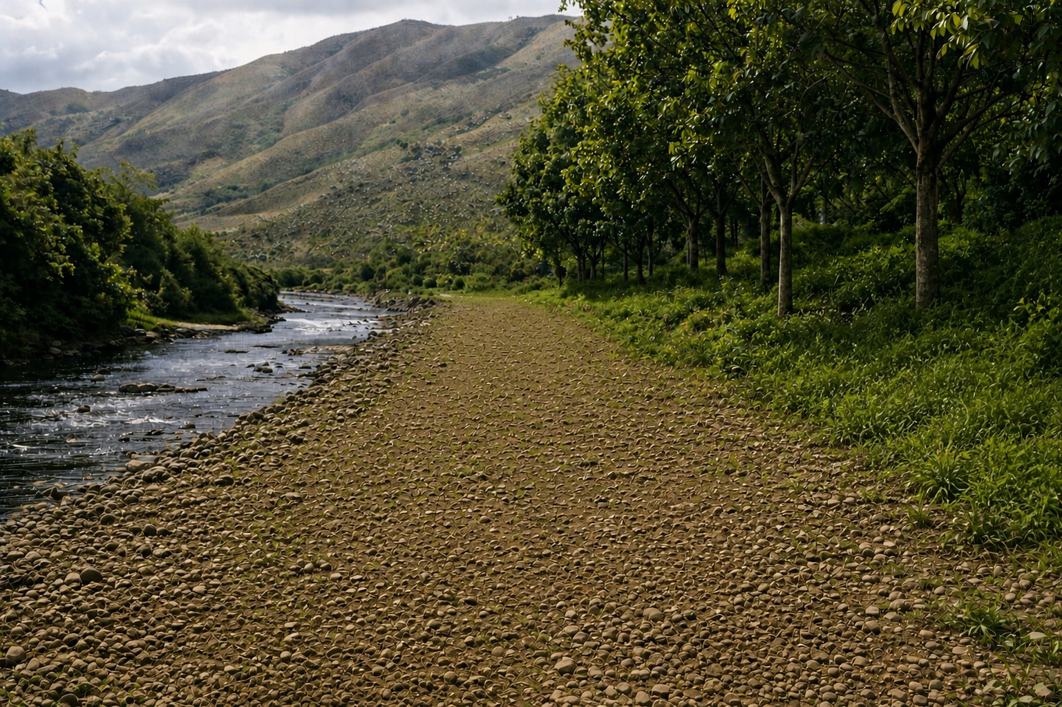 Reforestación hídrica — antes