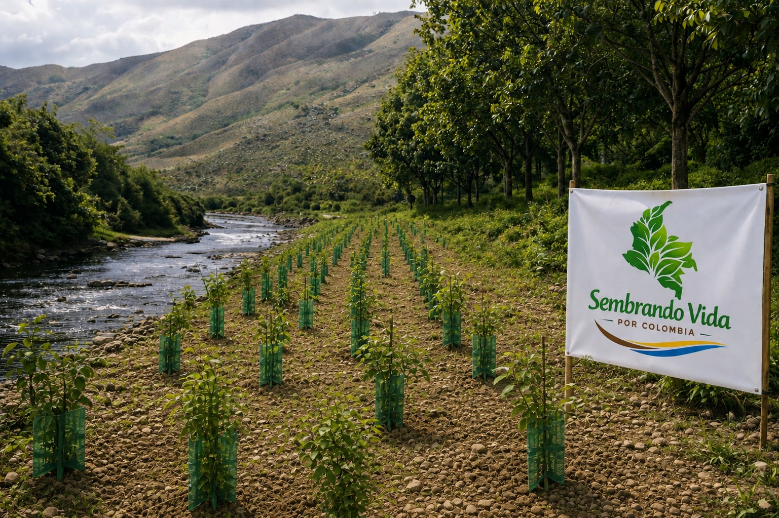 Reforestación de fuentes hídricas